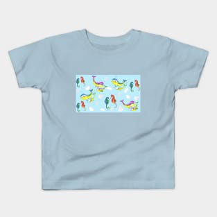whales and seahorses Kids T-Shirt